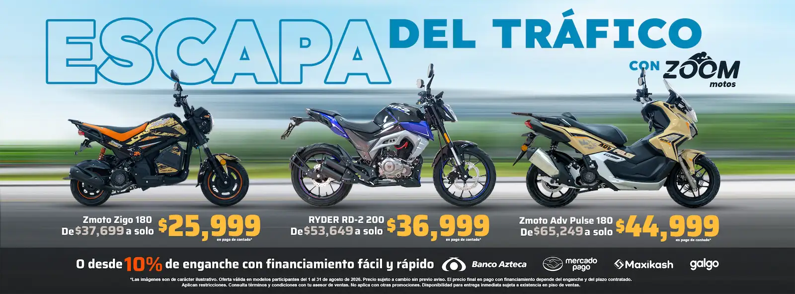 ¡Tus vacaciones sobre ruedas con Zoom motos!