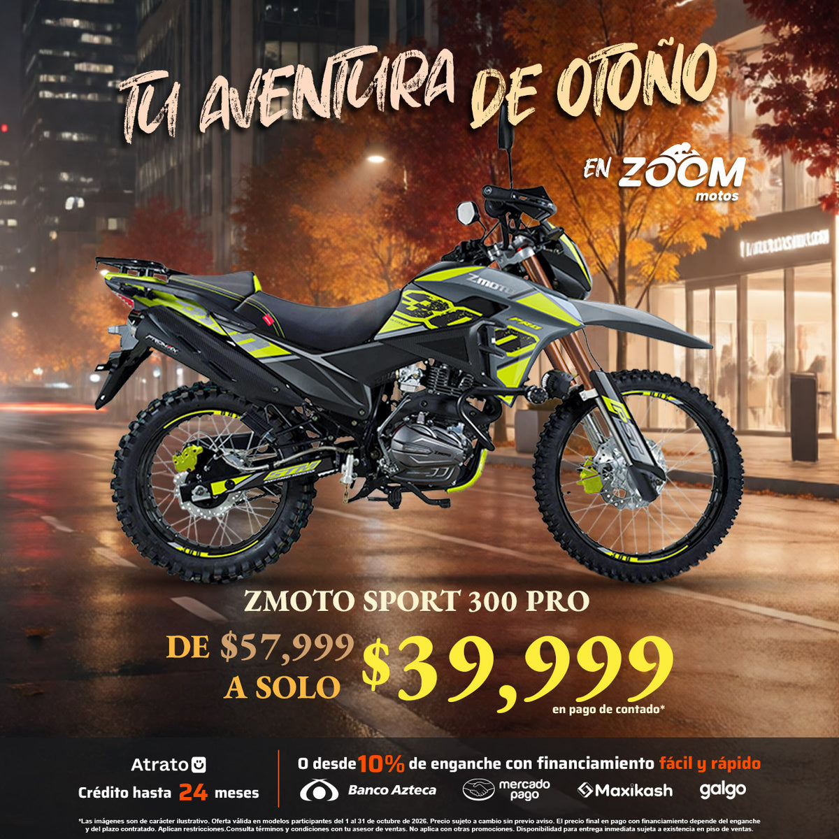 ¡Tu ventura de otoño con Zoom motos!