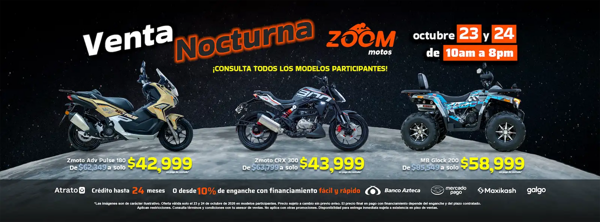 Banner promocional Zoom Motos
