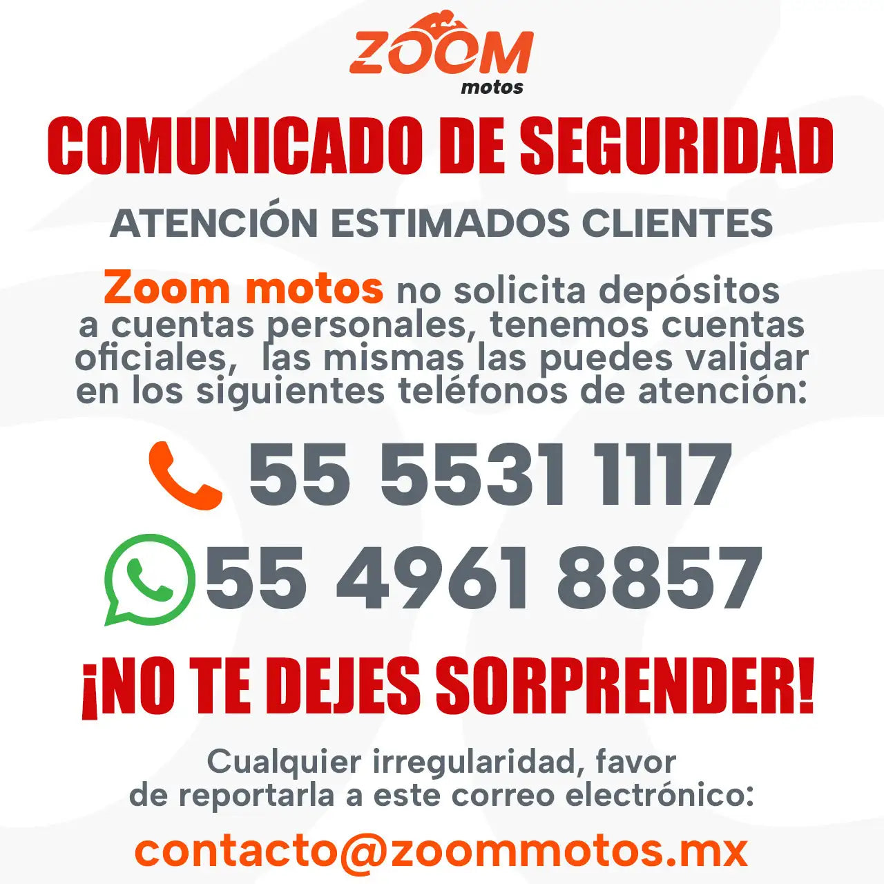 Alerta de depósitos