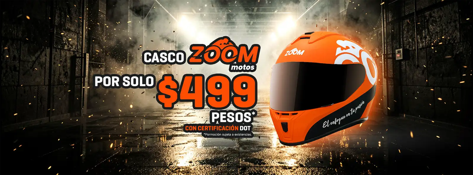 Casco Zoom motos por solo $499, con certificación DOT