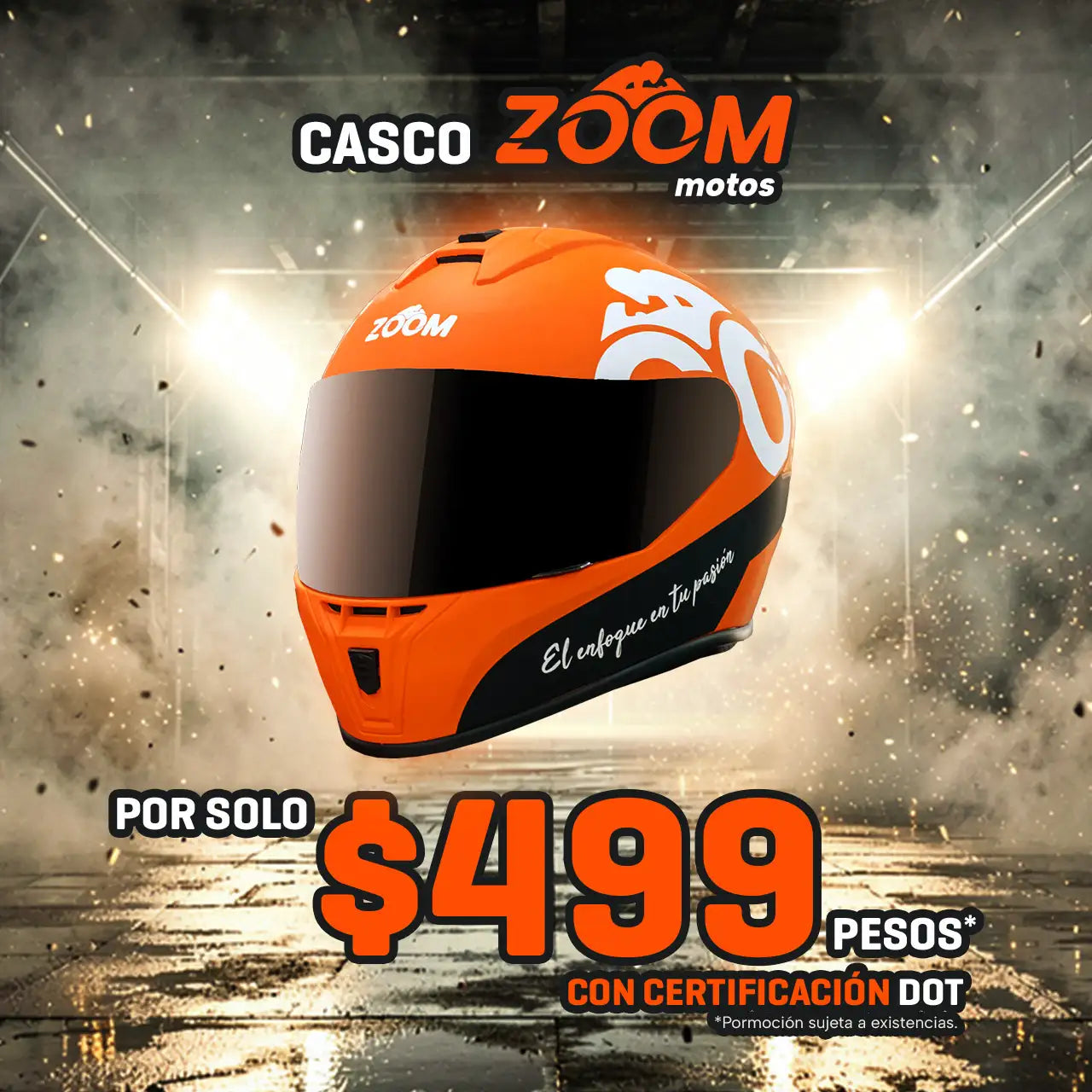 Casco Zoom motos por solo $499, con certificación DOT