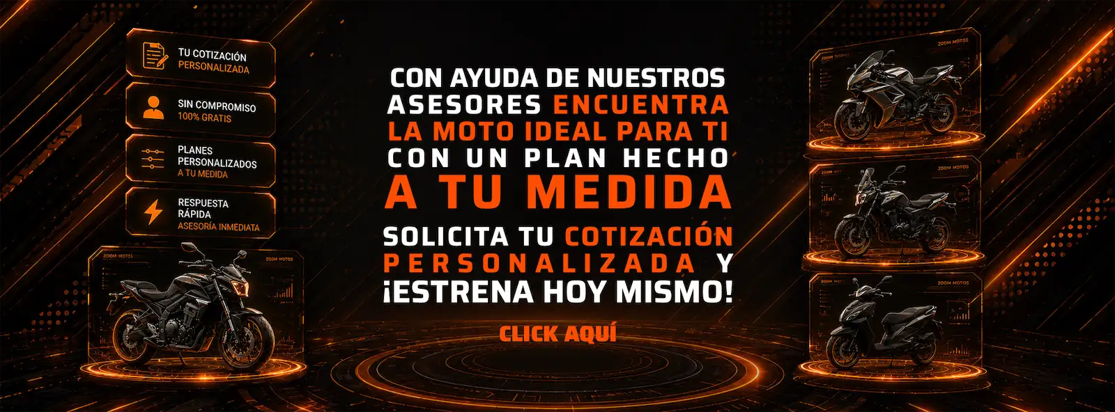 Banner promocional Zoom Motos