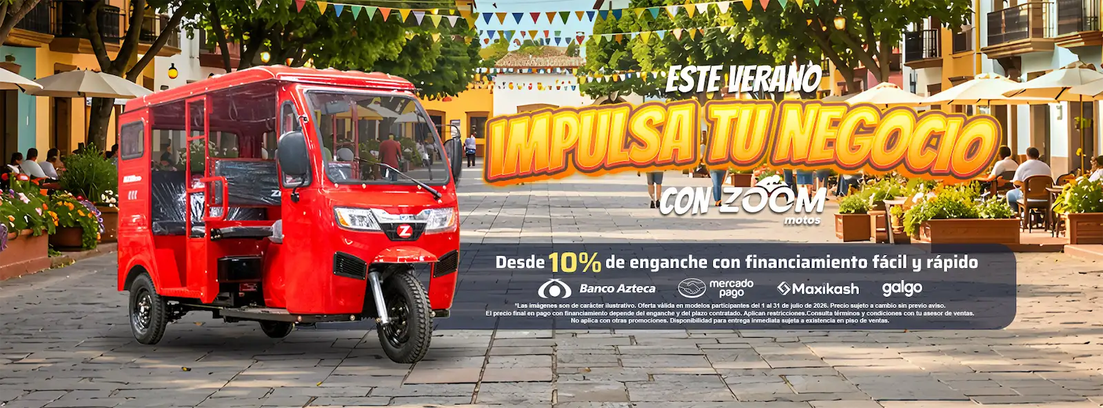Este verano impulsa tu negocio con Zoom motos y tu motocarro nuevo