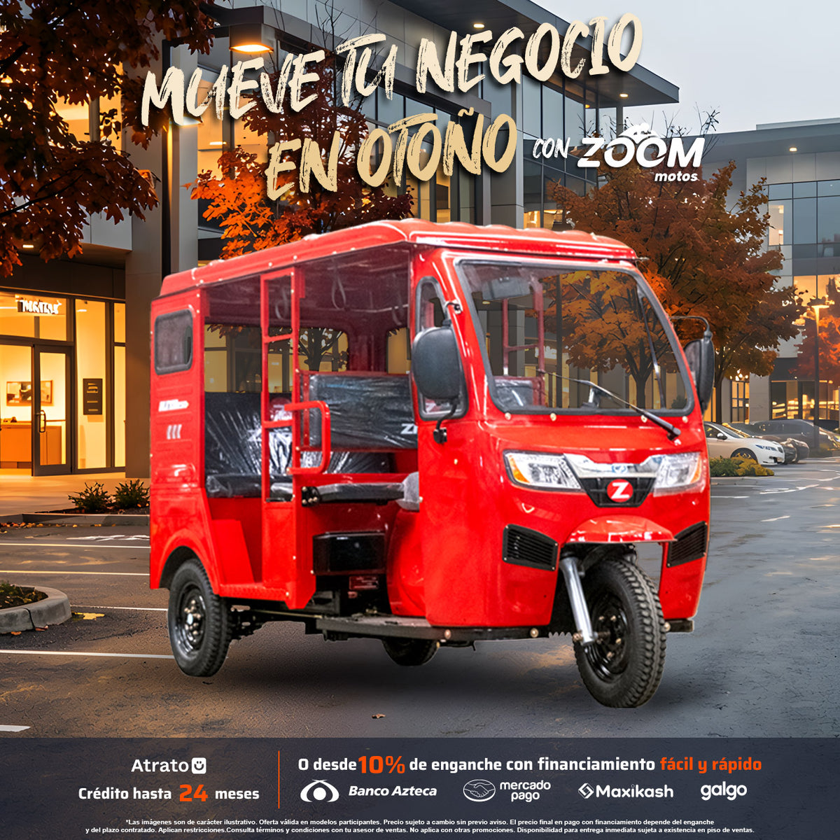 Mueve tu negocio en otoño con Zoom motos y tu motocarro nuevo