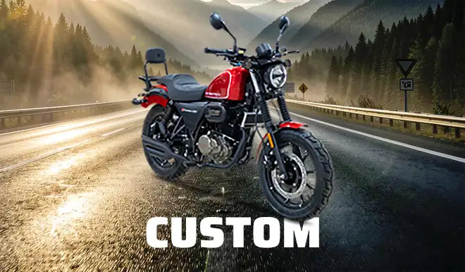 Modelos de motocicletas Custom disponibles a crédito en Zoom Motos