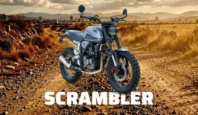 Modelos de motocicletas Scrambler disponibles a crédito en Zoom Motos